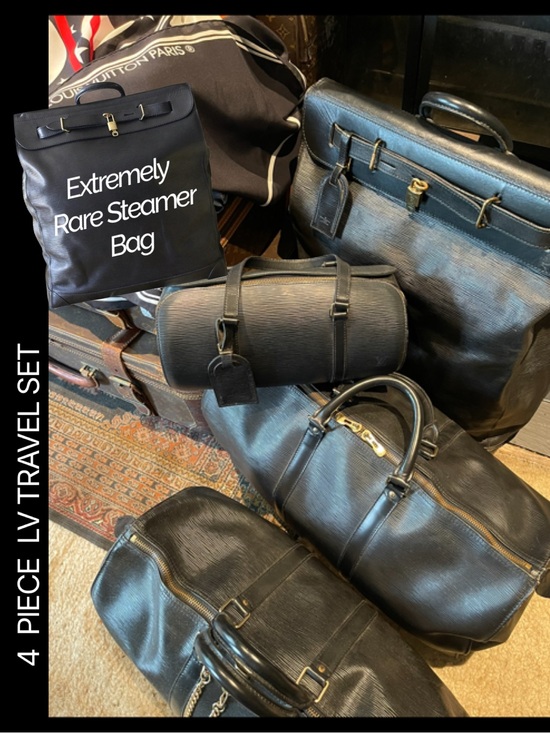 Louis Vuitton Handbags - Louis Vuitton Black Epi 4 Piece Travel Set